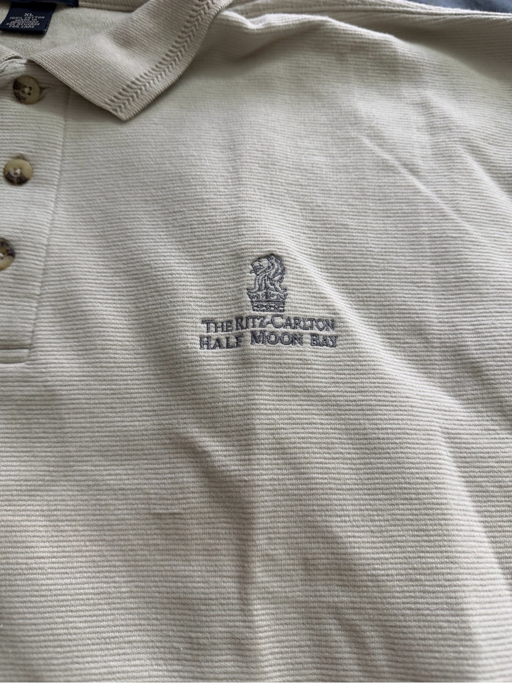 The Ritz-Carlton Half Moon Bay Embroidered Polo - Light Beige